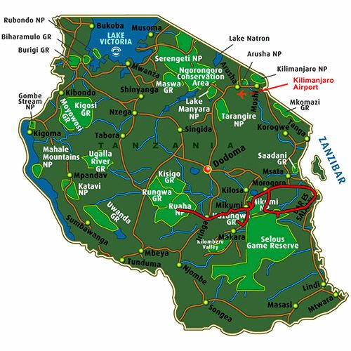 Map Highlights of the Southern Circuit (10 days)